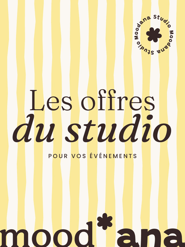 Les offres du studio pour vos événements